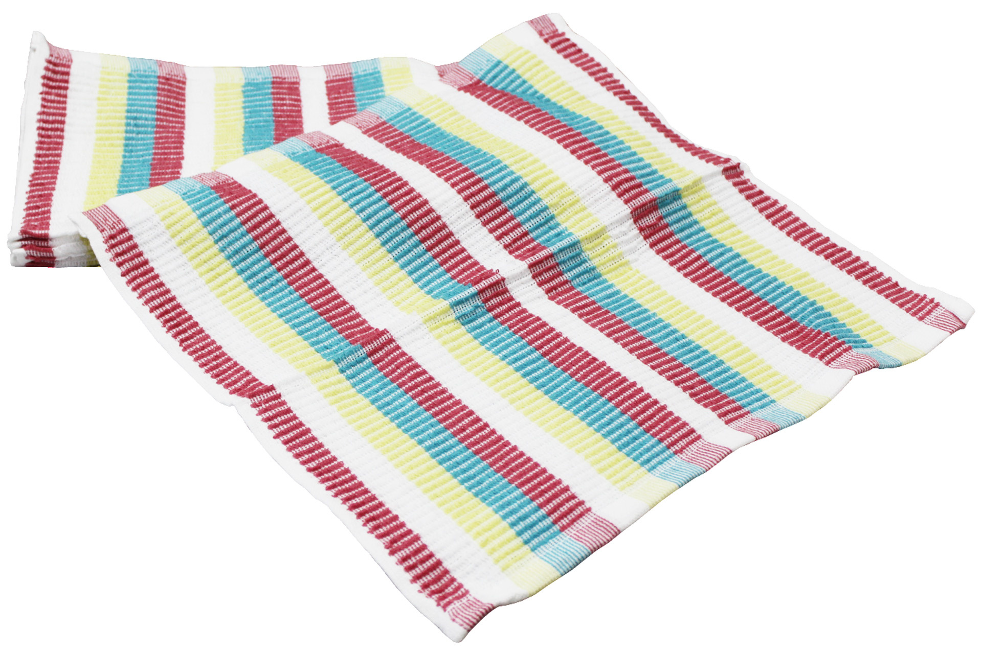 Vaatdoek 100% Katoen gestreept Multicolor 36 x 36 cm. - 5 stuks