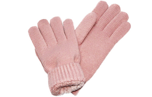 Dames Handschoenen met pels "Basic"    Pink