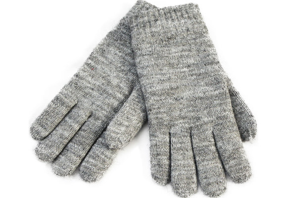 Dames Handschoenen met pels "Lurex"    L. Grey