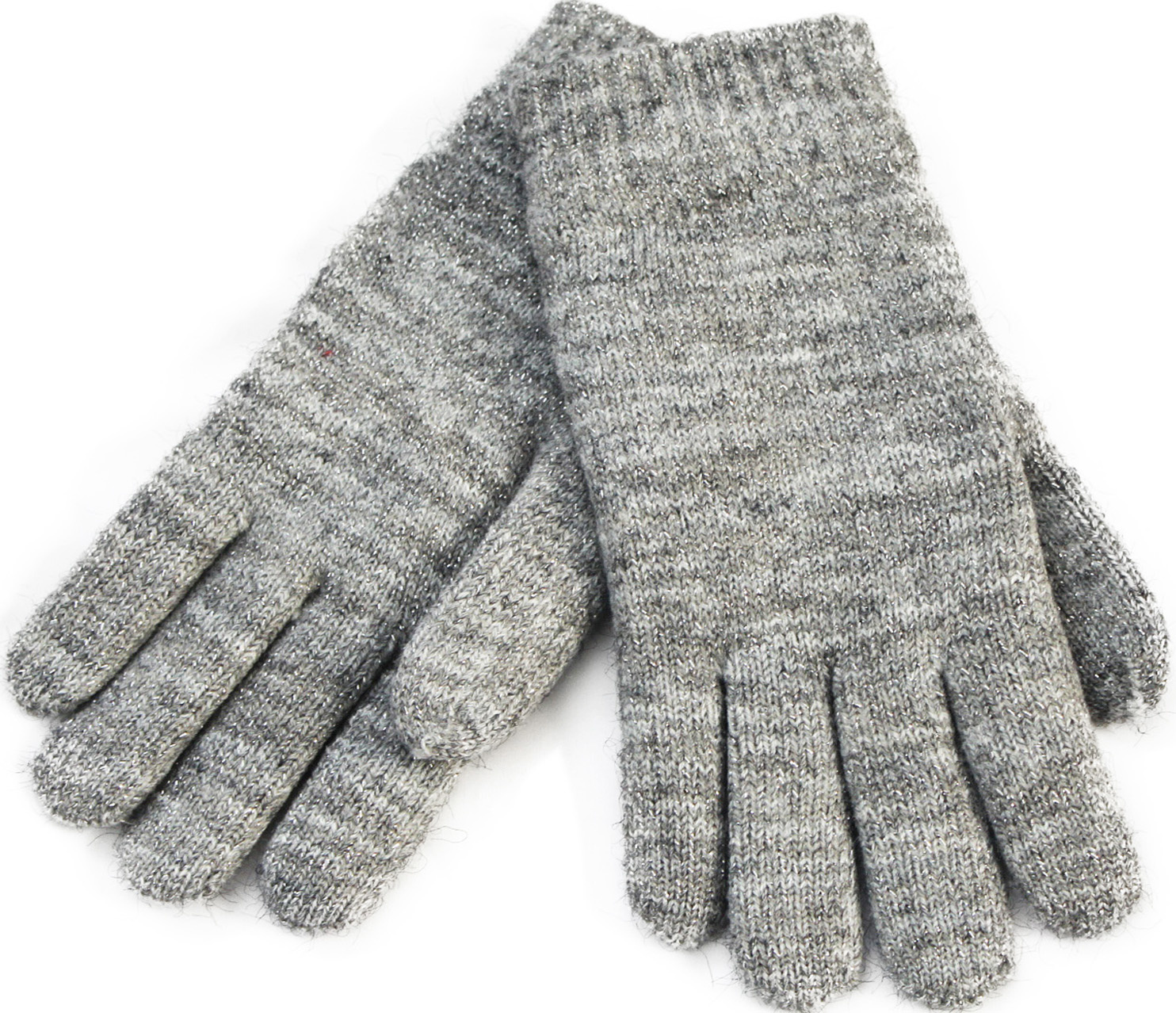 Dames Handschoenen met pels "Lurex"    L. Grey