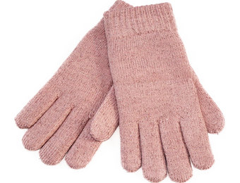 Dames Handschoenen met pels "Lurex"    Pink