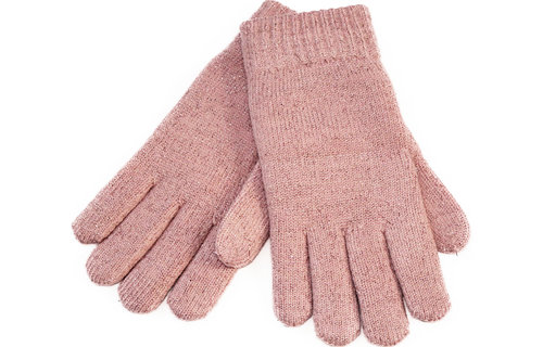 Dames Handschoenen met pels "Lurex"    Pink