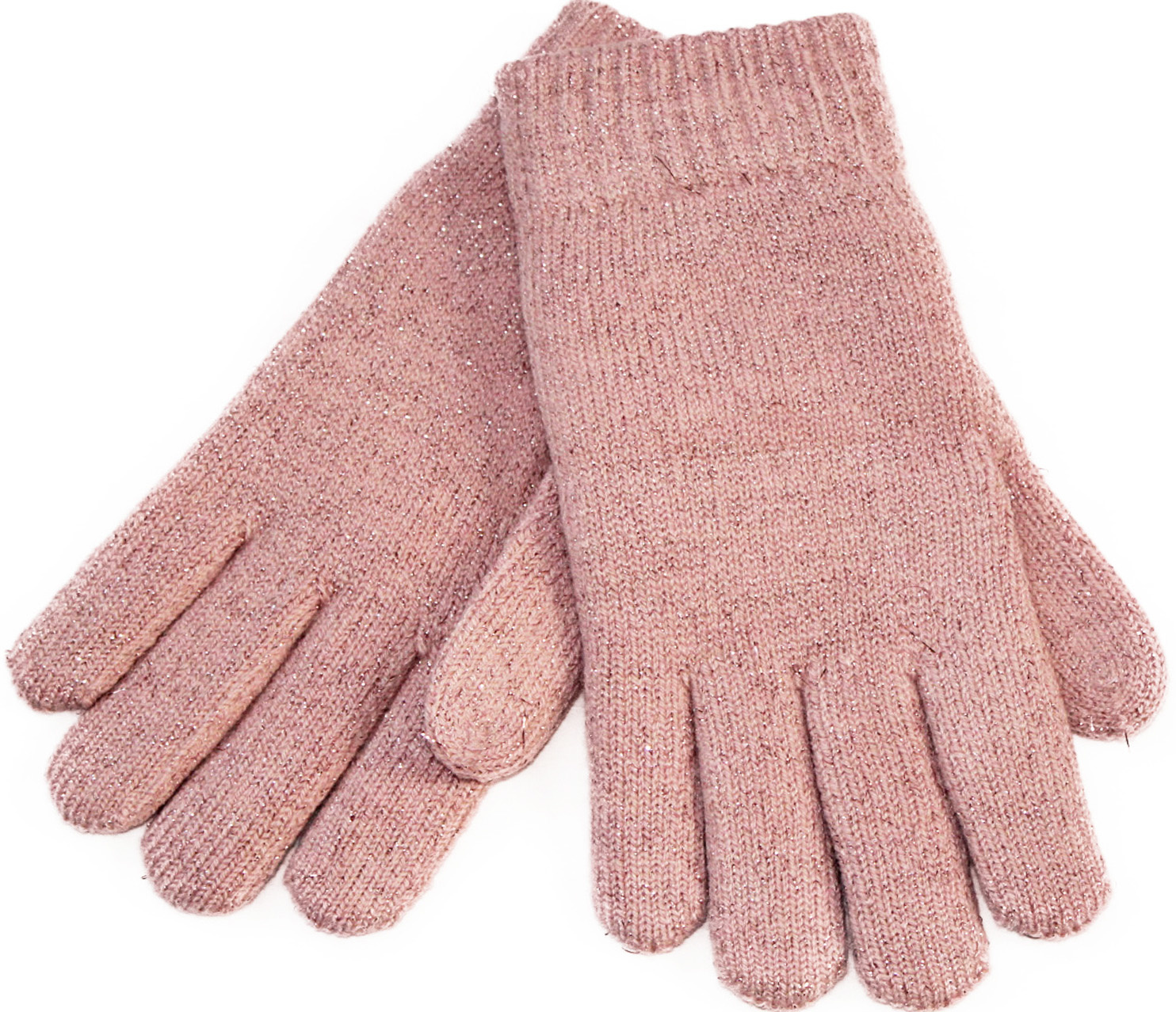 Dames Handschoenen met pels "Lurex"    Pink