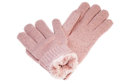 Dames Handschoenen met pels "Lurex"    Pink