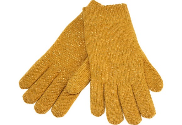 Dames Handschoenen met pels "Lurex"    Gold