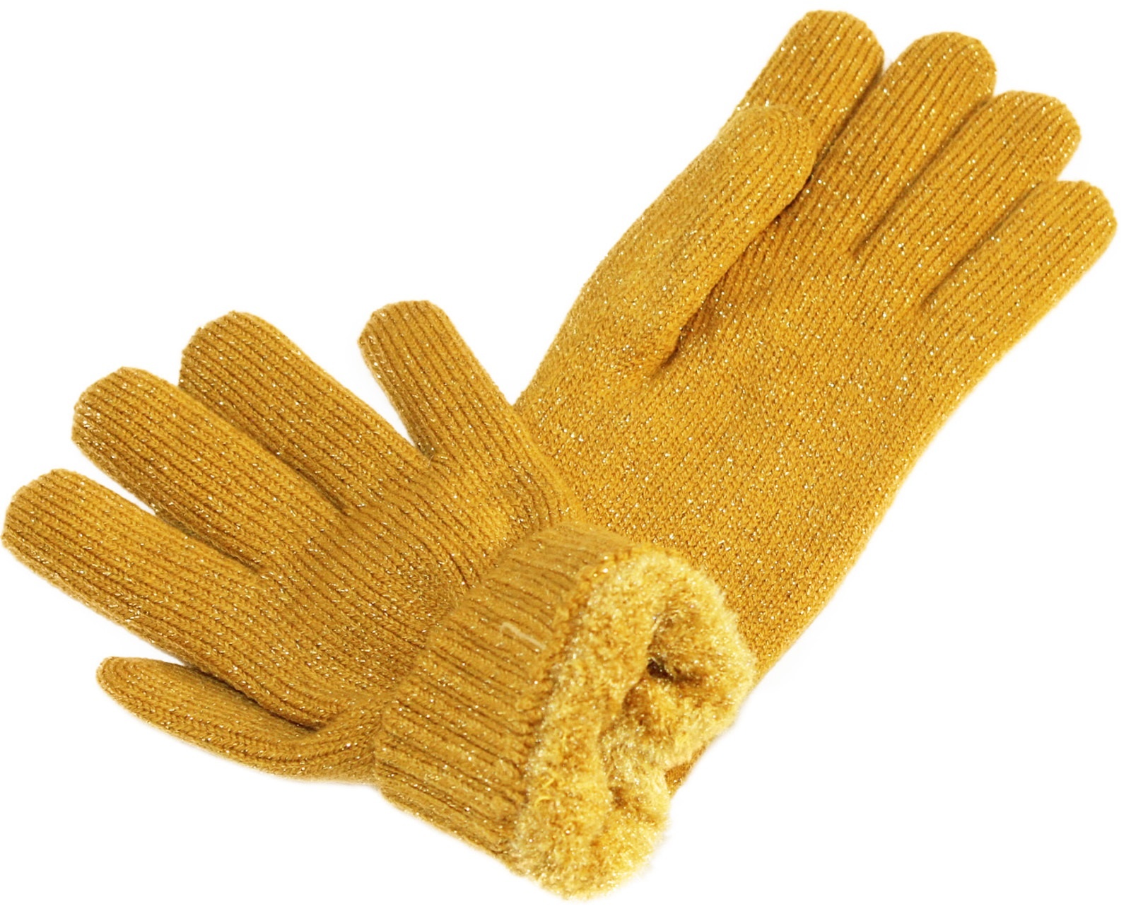 Dames Handschoenen met pels "Lurex" Gold Dames Handschoenen met pels "Lurex" Gold