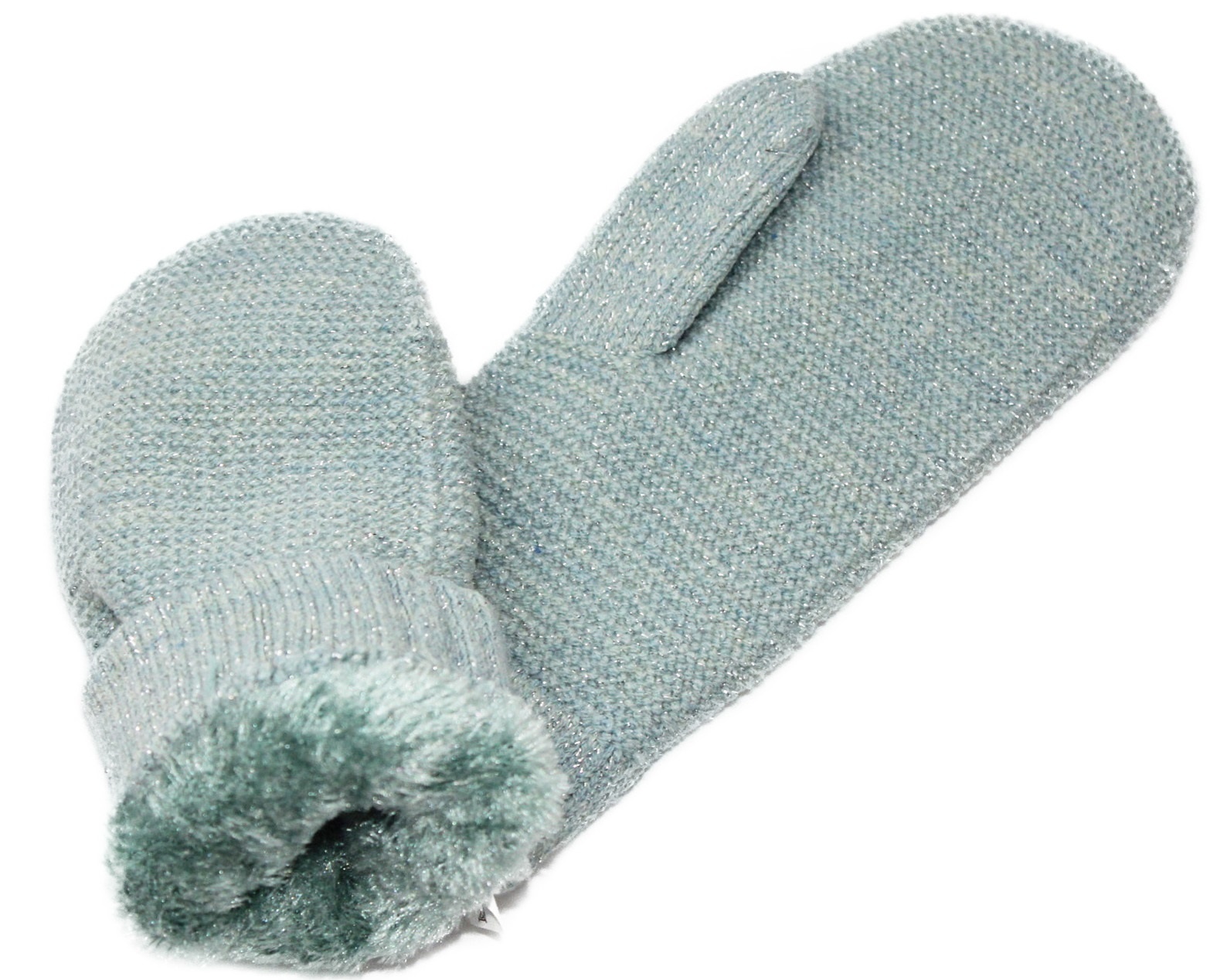 Dames Wanten met pels  "Lurex"    Mint Dames Wanten met pels  "Lurex"    Mint