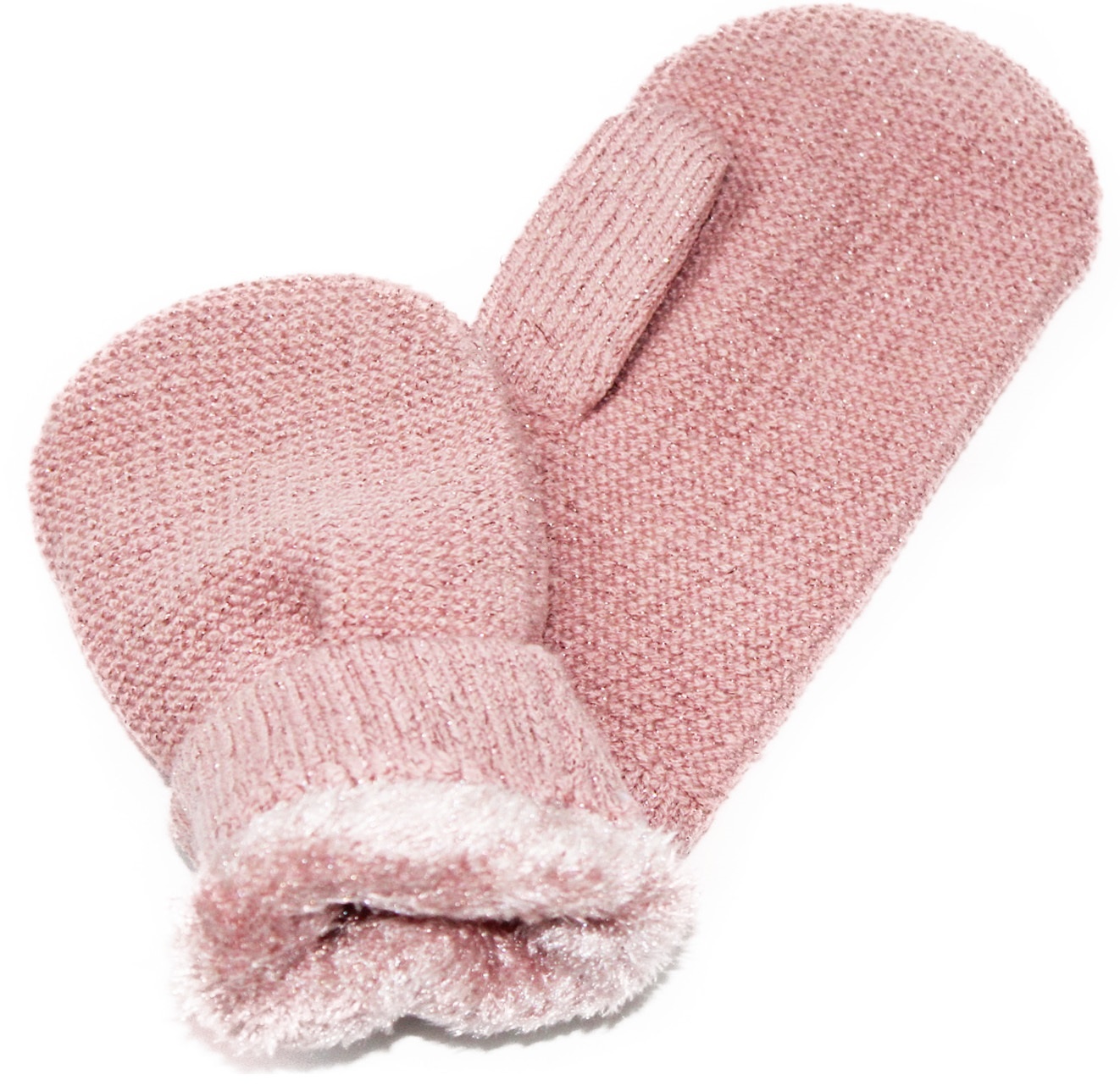 Dames Wanten met pels  "Lurex"    Pink