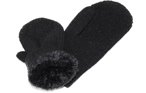 Dames Wanten met pels  "Lurex"    Black