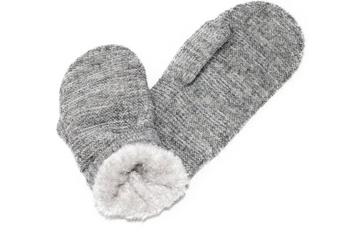 Dames Wanten met pels  "Lurex"    L. Grey Dames Wanten met pels  "Lurex"    L. Grey