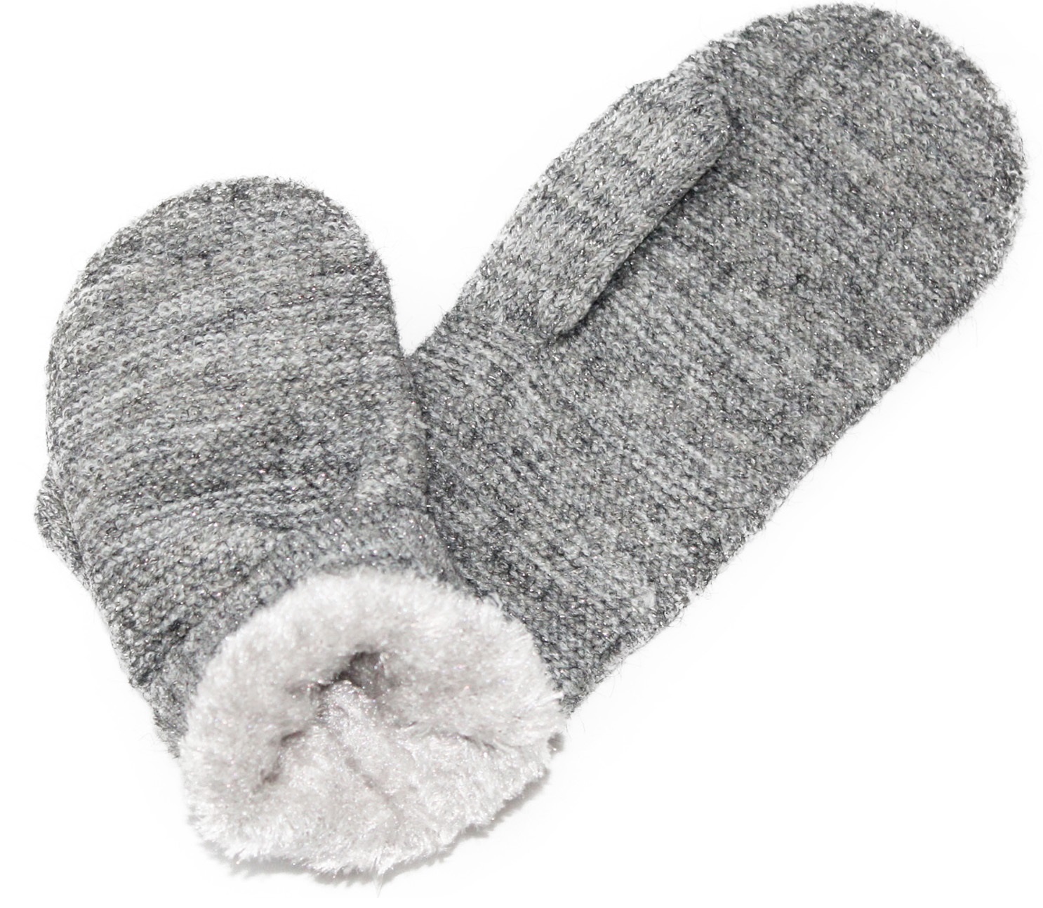 Dames Wanten met pels  "Lurex"    L. Grey Dames Wanten met pels  "Lurex"    L. Grey