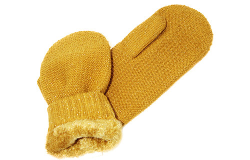 Dames Wanten met pels  "Lurex"    Gold Dames Wanten met pels  "Lurex"    Gold