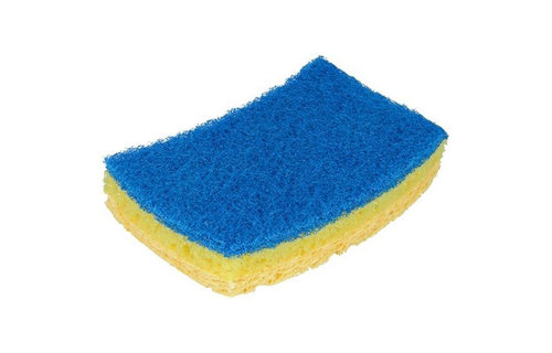 Delicate schuurspons 3-laags - Cello Soft blauw , 2 st.