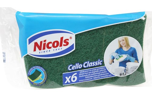 Schuurspons 3-laags - Cello Classic  , 6 st. Schuurspons 3-laags - Cello Classic  , 6 st.