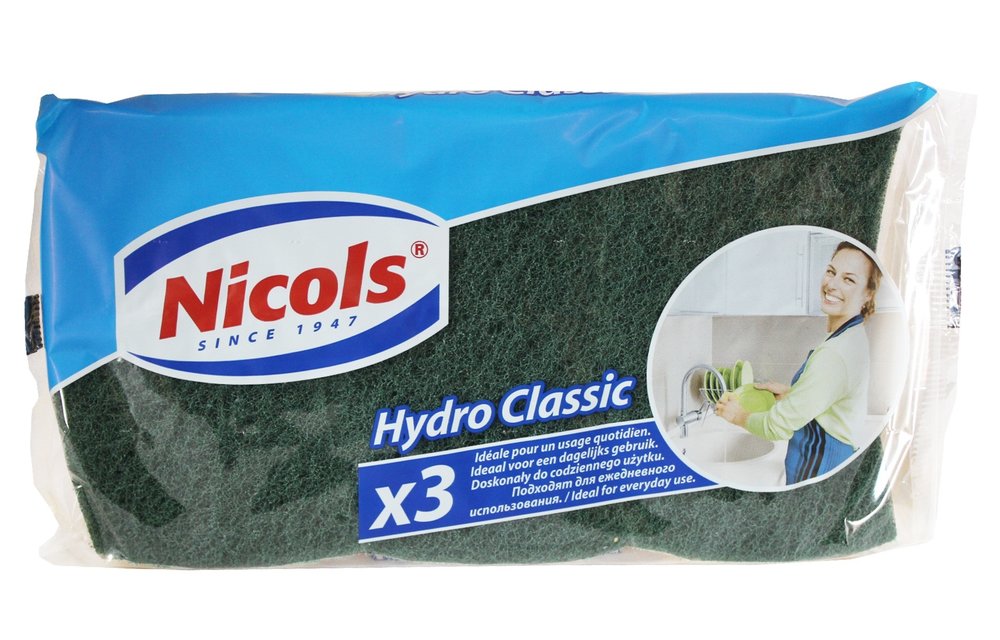 Schuurspons - Hydro Classic groen , 3 st. Schuurspons - Hydro Classic groen , 3 st.