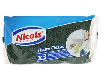 Schuurspons  -  Hydro Classic  groen , 3 st.