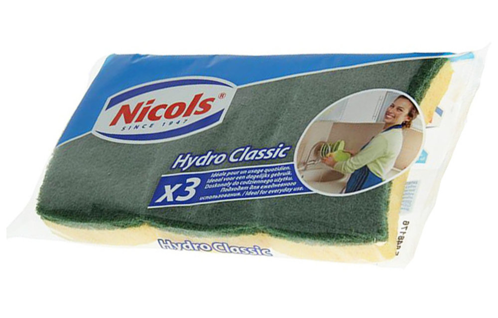 Schuurspons - Hydro Classic groen , 3 st. Schuurspons - Hydro Classic groen , 3 st.