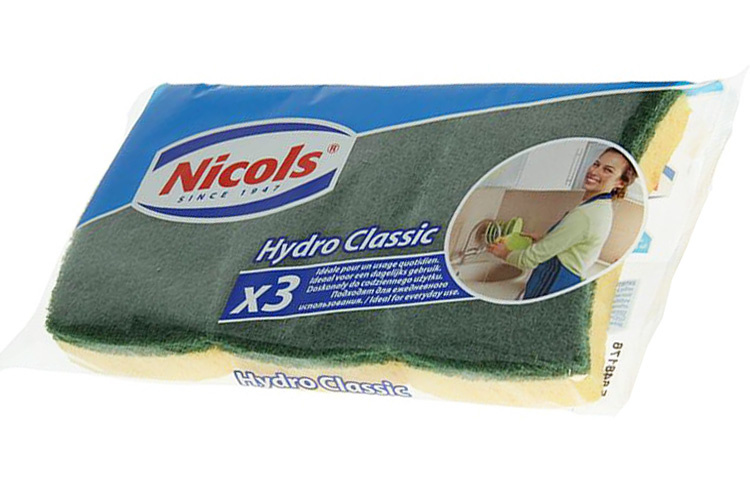 Schuurspons  -  Hydro Classic  groen , 3 st. Schuurspons  -  Hydro Classic  groen , 3 st.