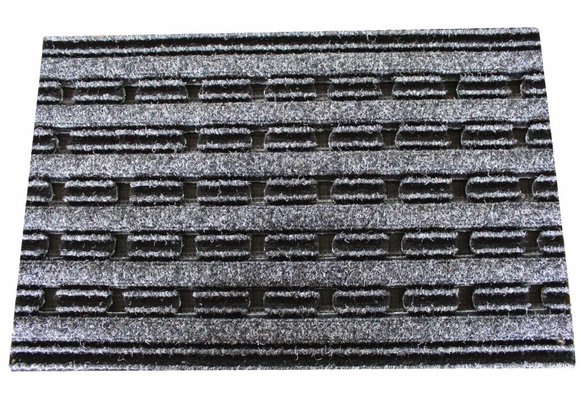 Naaldvilt deurmat Porto 40 X 60 cm. Grey