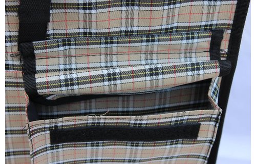 Boodschappentrolley 40 L. Beige / Zwart geruit