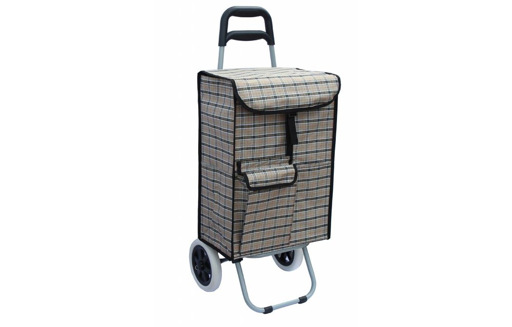 Boodschappentrolley 40 L. Beige / Zwart geruit Boodschappentrolley 40 L. Beige / Zwart geruit