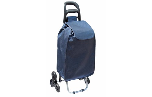 Boodschappentrolley 38 L. Traploper Blauw