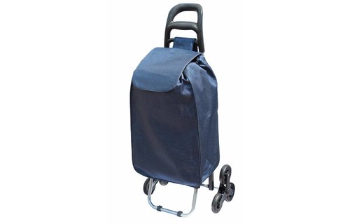 Boodschappentrolley 38 L. Traploper Blauw