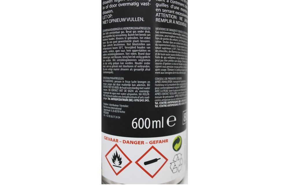Gasfles voor Herbiflam - 600 ml Gasfles voor Herbiflam - 600 ml