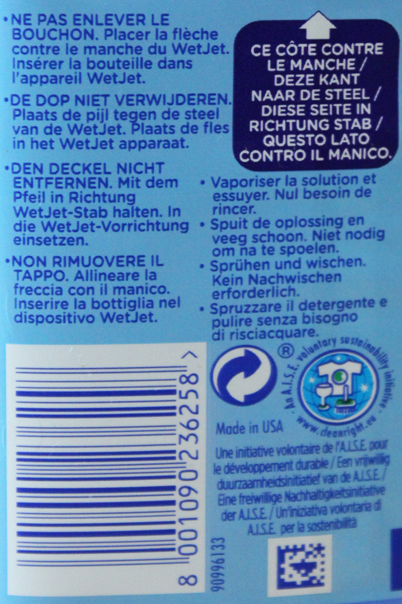 WetJet Reinigingsmiddel  1,25 liter