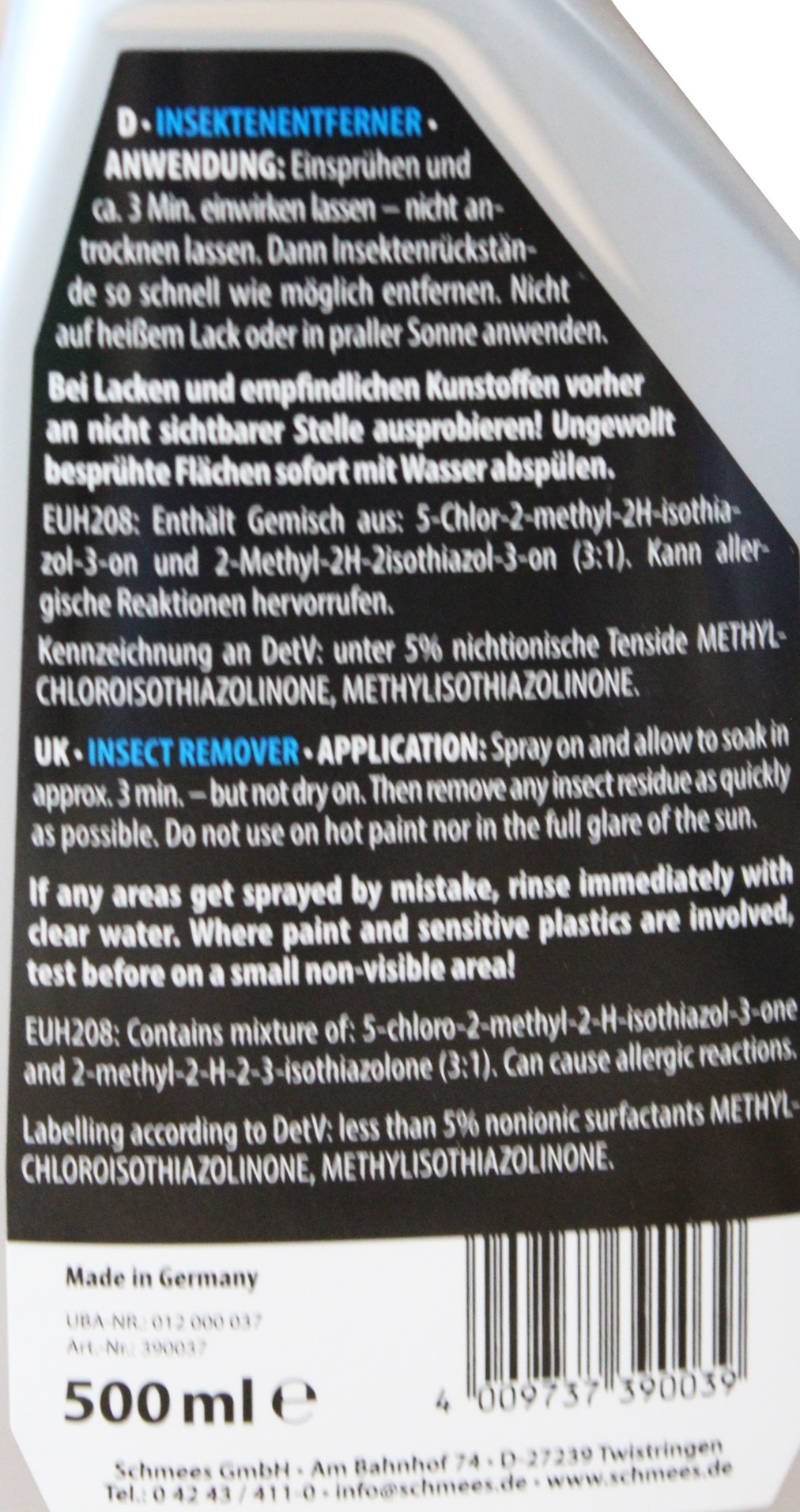 Insect Remover 500 ml. Insect Remover 500 ml.