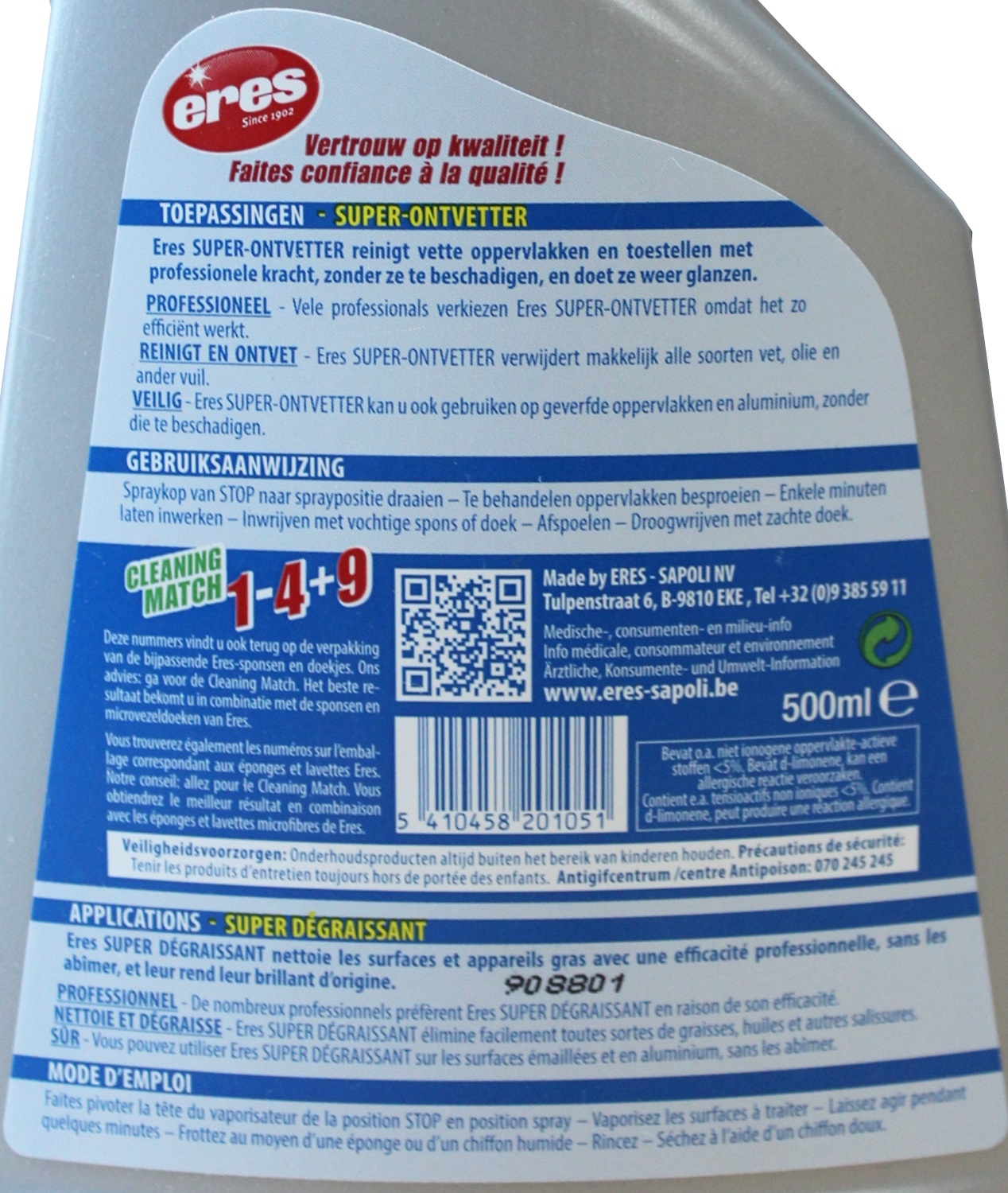 Super- Ontvetter  Spray  500 ml.