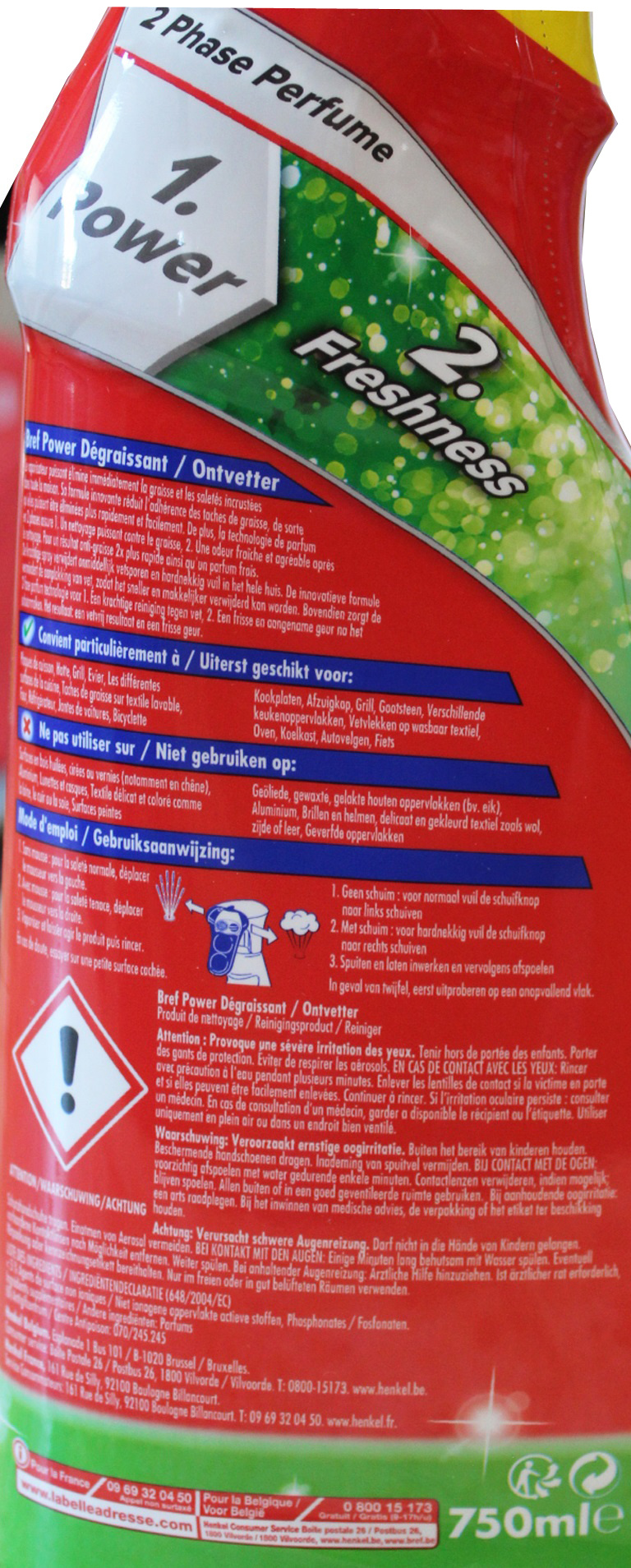 Power ontvetter spray 750ml