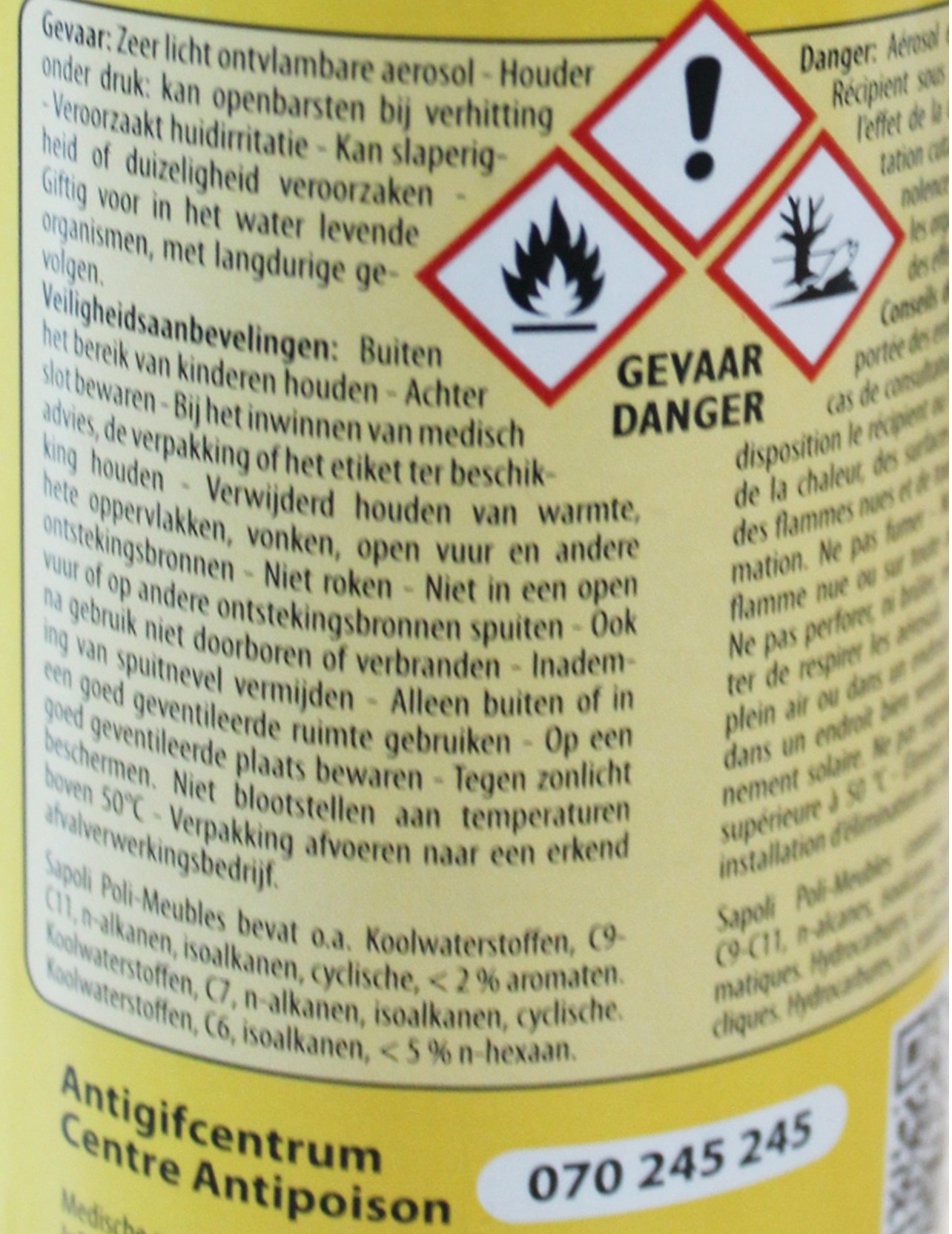 SAPOLI  "Meubel-Polish" spray  500ml SAPOLI  "Meubel-Polish" spray  500ml