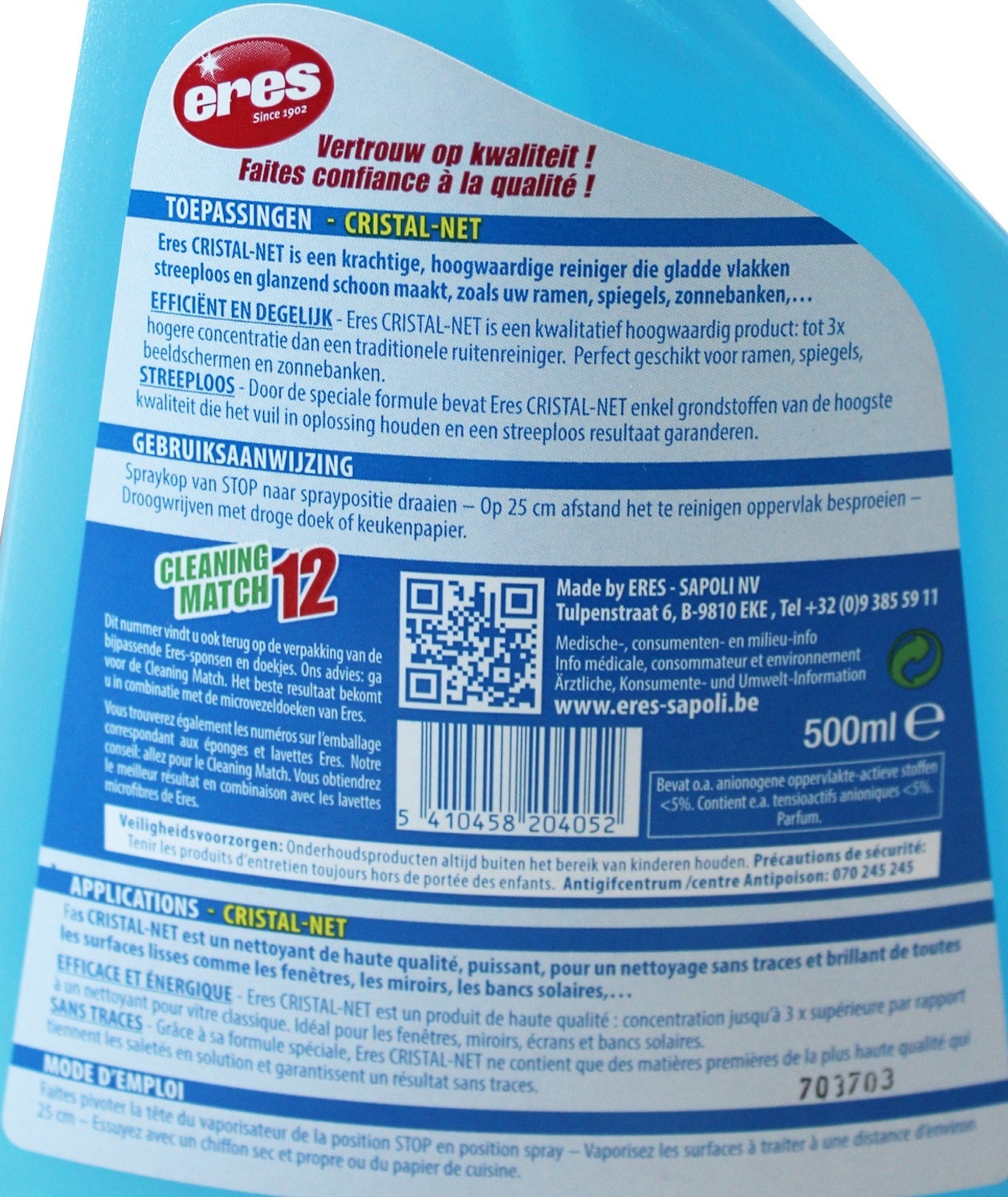 Cristal-Net spray "Glasreiniger" 500ml Cristal-Net spray "Glasreiniger" 500ml