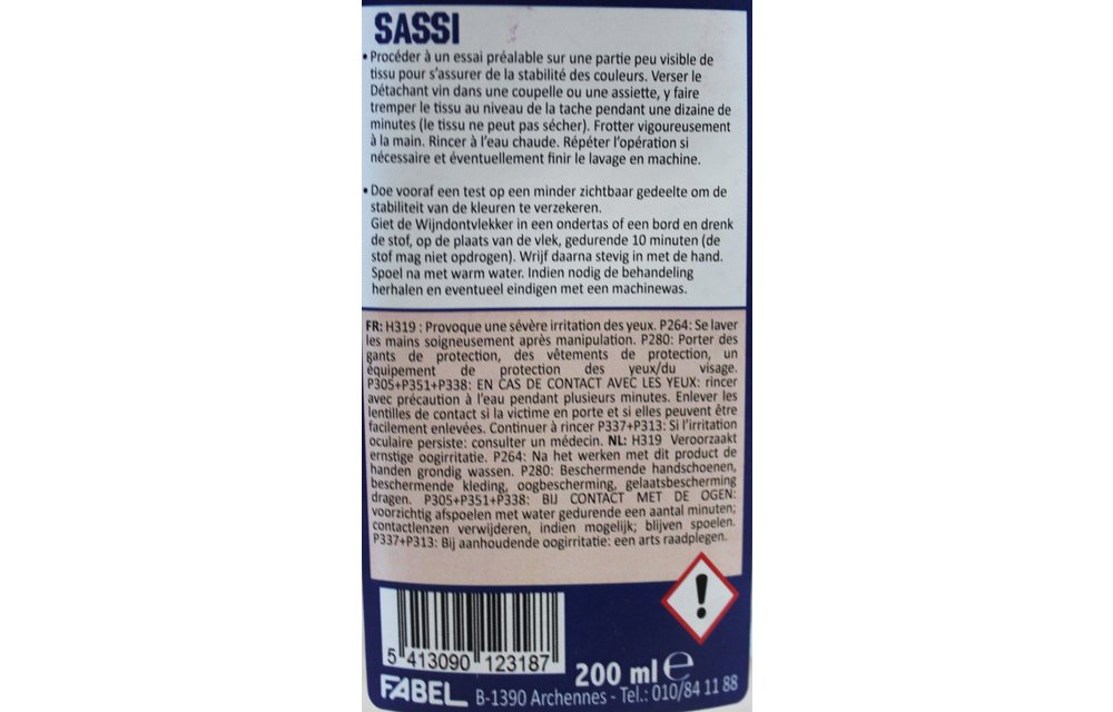 Sassi Bloed Ontvlekker - 200 ml.
