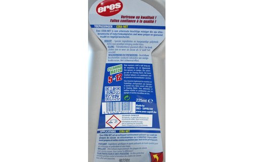 CERA-NET  "Kookplaat reiniger"  225 ml.