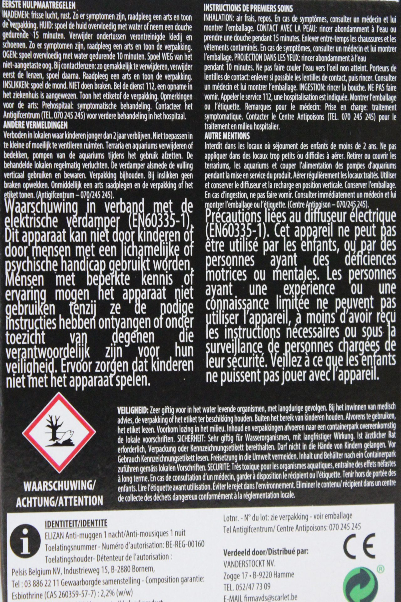 Elizan anti muggen apparaat  + 10  tabletten Elizan anti muggen apparaat  + 10  tabletten