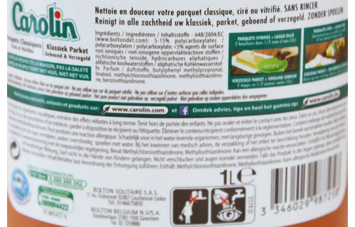 Parketreiniger Klassiek  Parket - met bijenwas  1L.