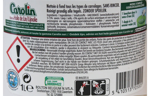 Vloer- en Tegelreiniger   "Extra lijnolie"  1 L.