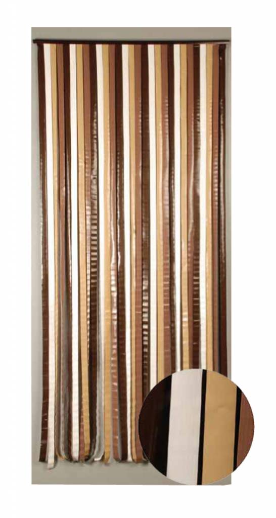 Vliegengordijn 90x200 cm. Capri Bruin / Beige
