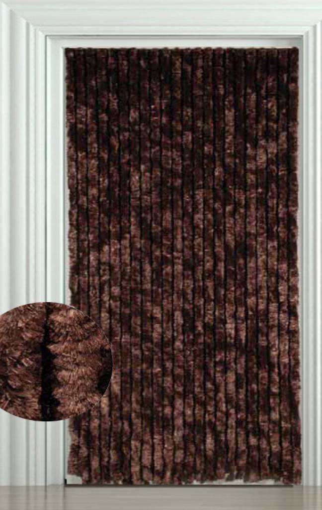 Vliegengordijn kattenstaart 90x220 cm. Bruin