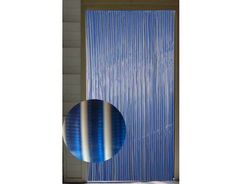 Vliegengordijn pvc Blauw/Wit 90x220 cm