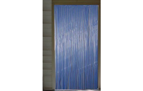 Vliegengordijn pvc Blauw/Wit 90x220 cm.