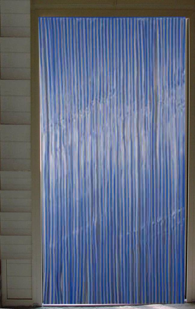 Vliegengordijn pvc Blauw/Wit 90x220 cm. Vliegengordijn pvc Blauw/Wit 90x220 cm.