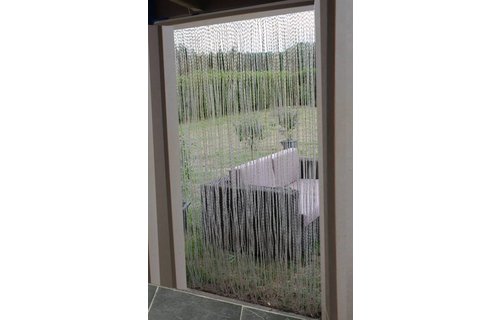 Vliegengordijn Medusa 100x220 cm. Geel/Groen