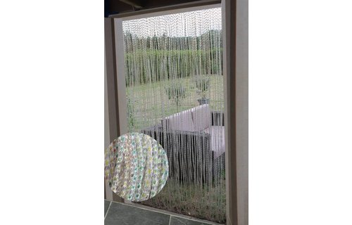 Vliegengordijn Medusa 100x220 cm. Geel/Groen