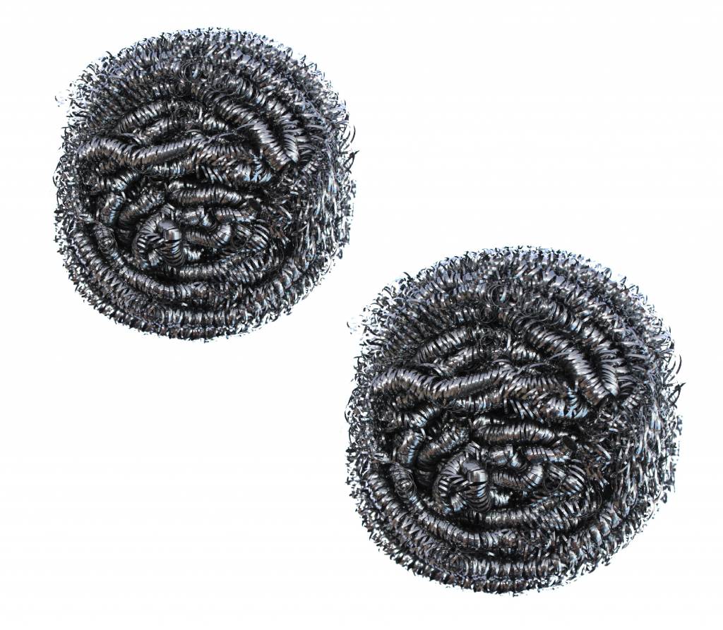 Schuurspons RVS set van 2 stuks Schuurspons RVS set van 2 stuks