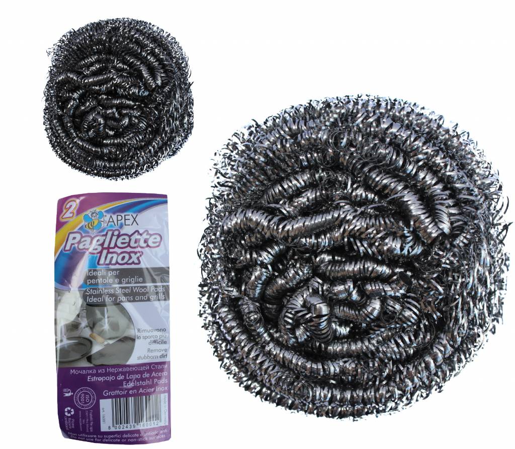 Schuurspons RVS set van 2 stuks Schuurspons RVS set van 2 stuks