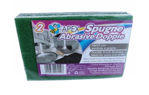 Schuurspons Dubbel set van 2 stuks Schuurspons Dubbel set van 2 stuks