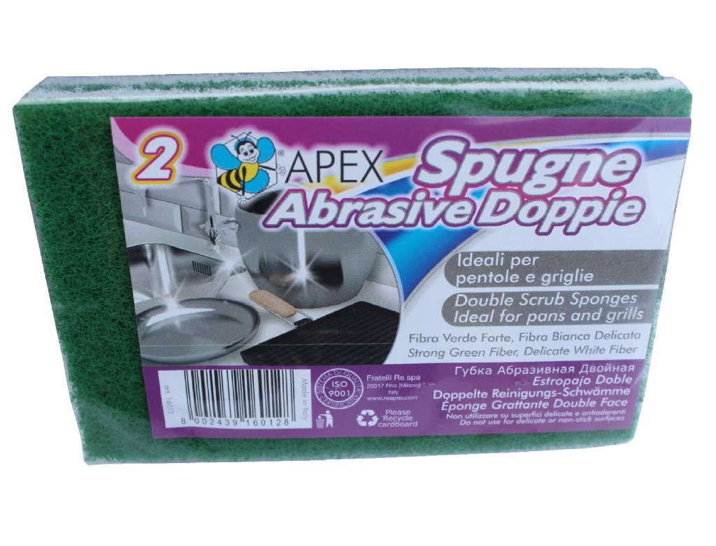 Schuurspons Dubbel set van 2 stuks Schuurspons Dubbel set van 2 stuks